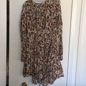 Hi Lo dress, brown multi